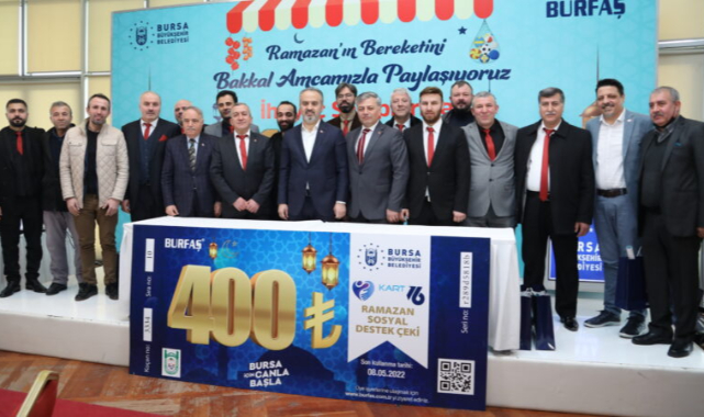 Bursa Büyükşehir'den 25 bin aileye 400'er TL'lik Ramazan çeki