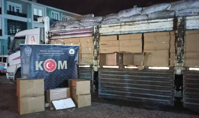 İnegöl'de dev kaçakçılık operasyonu
