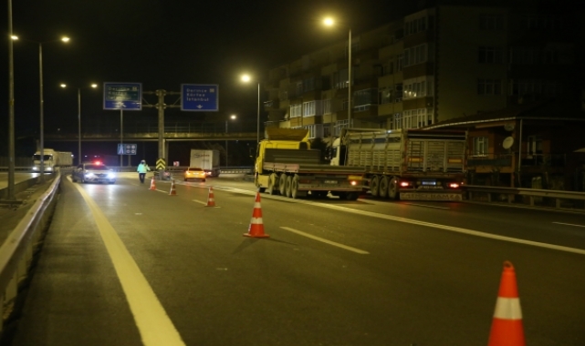 Kocaeli'den İstanbul yönüne tır ve kamyon geçişine izin verilmiyor