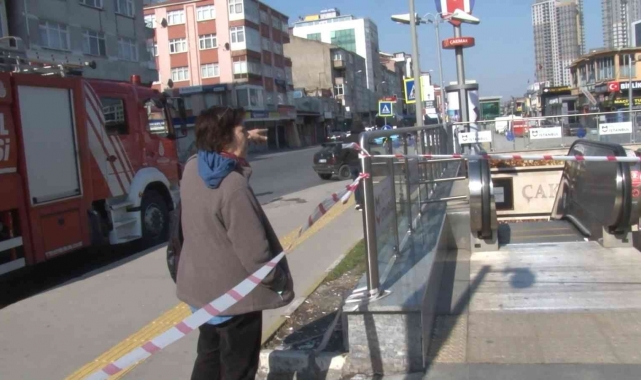 Ümraniye'de metro istasyonunda yangın paniği: Seferler durduruldu