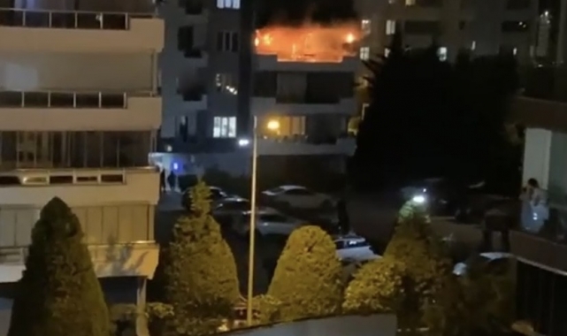 Bursa'da korkutan yangın.. Ev alev alev yandı