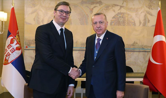 Cumhurbaşkanı Erdoğan, Aleksandar Vucic ile görüştü