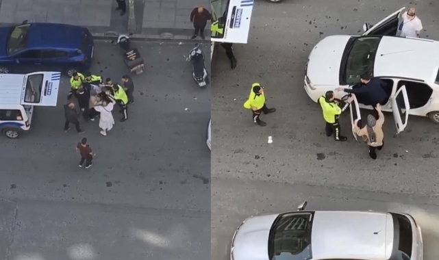 Esenyurt'ta trafik polisini önce tehdit etti sonra üzerine yürüdü