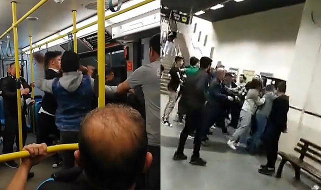 Bursa'da tekme tokatlı metroda sigara içme kavgası kameralarda