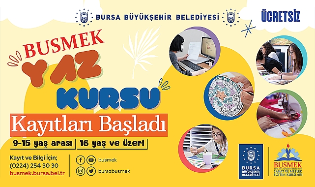BUSMEK’te yaz kursları başlıyor