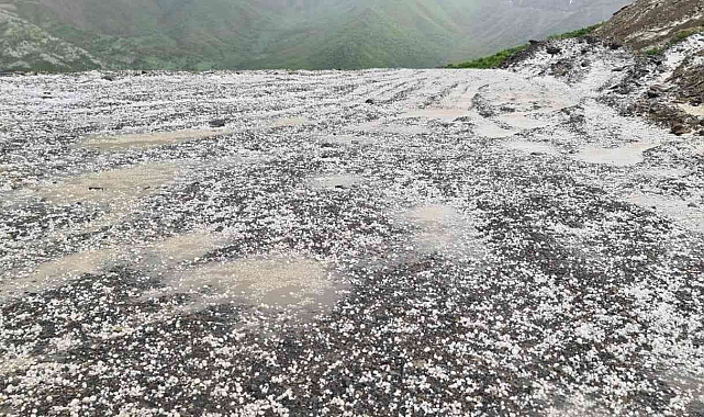 Hakkari'de ceviz büyüklüğünde dolu yağdı: 1 yaralı