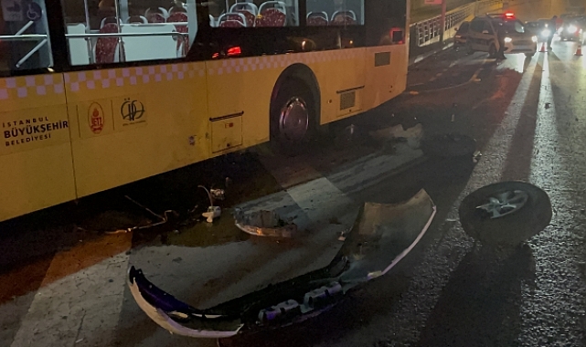 İETT otobüsü kaza yaptı 1 ölü