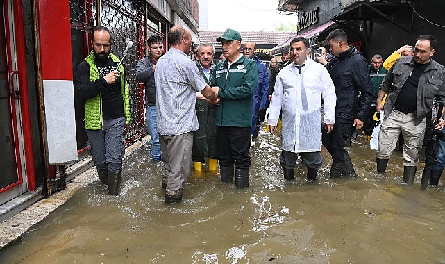 Bakan Kirişci Zonguldak’ta sel felaketinin yaşandığı bölgede