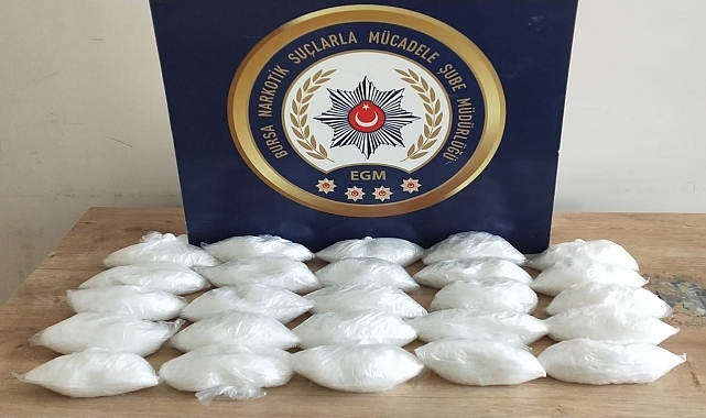 Bursa'da çocuk bisikletine uyuşturucu saklayan 2 şüpheli tutuklandı