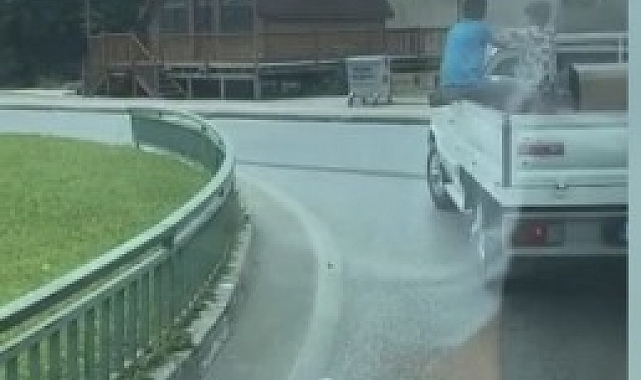 Bursa'da tehlikeli yolculuk kameralarda