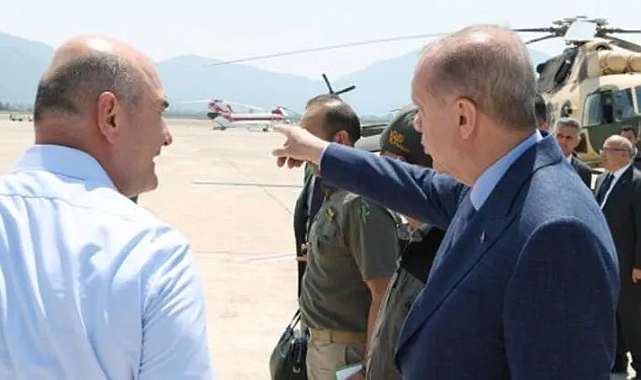 Cumhurbaşkanı Erdoğan, orman yangını bölgesinde