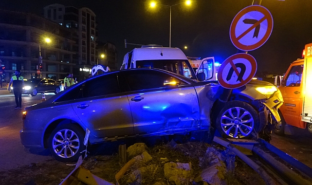 İşçi servisi ile otomobil kafa kafaya çarpıştı: 6 yaralı