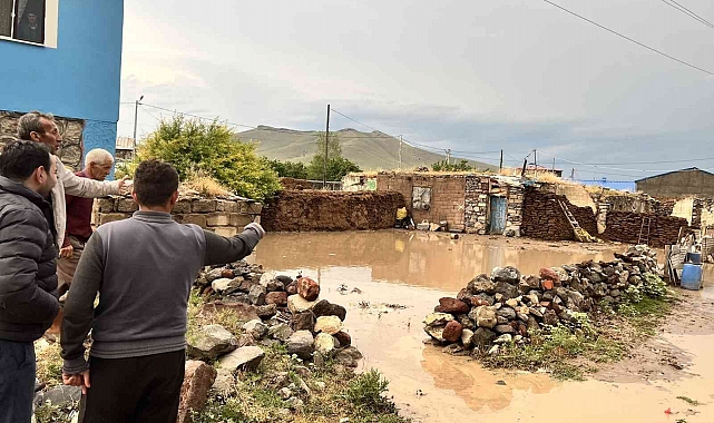 Meteoroloji uyarmıştı, Digor'da bir köyü sel vurdu