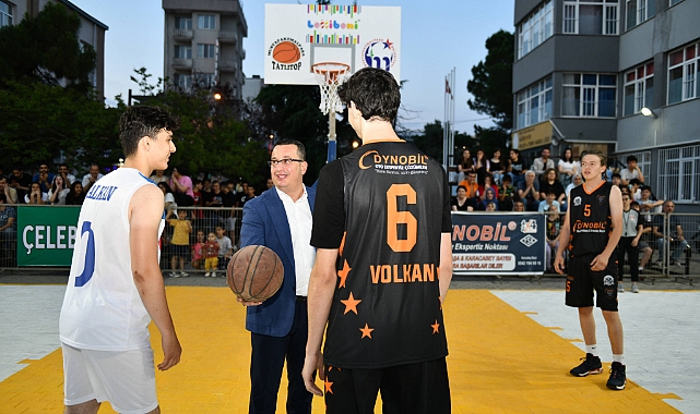Mustafakemalpaşa'da sokak basketbolu heyecanı