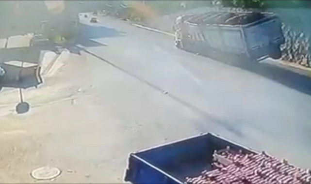 Bursa'da facia teğet geçti...O anlar kamerada