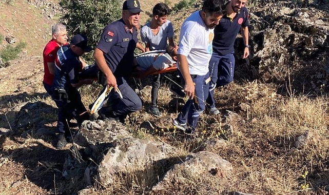 Kaçan keçiyi yakalamak isterken kayalıklardan yuvarlandı