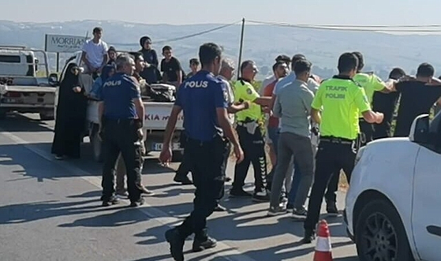 Kamyoneti çekiciye yükletmemek için direndiler