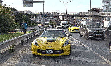 7 milyon liralık corvette yolda kaldı