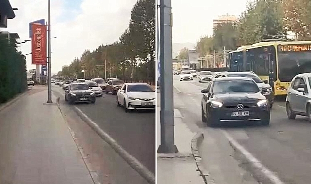 Anayolda geri geri gitti