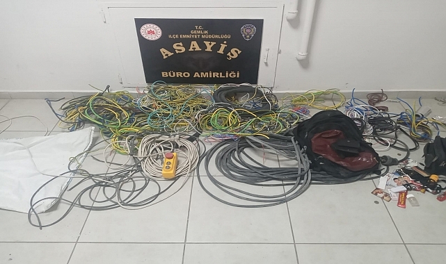 Gemlik'te inşatlardan hırsızlık yaptıkları iddia edilen 2 şüpheli yakalandı