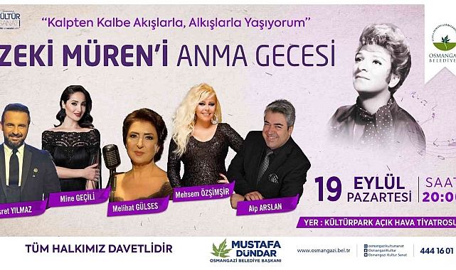Osmangazi'den sanat güneşine vefa gecesi