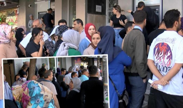 Sosyal konut başvurusu için banka önlerinde yoğunluk sürüyor
