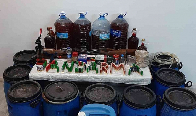 700 litre el yapımı alkol ele geçirildi