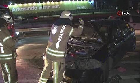 Alkollü sürücü İstanbul bölge hakemlerinin aracına çarptı: 3 hakem yaralı