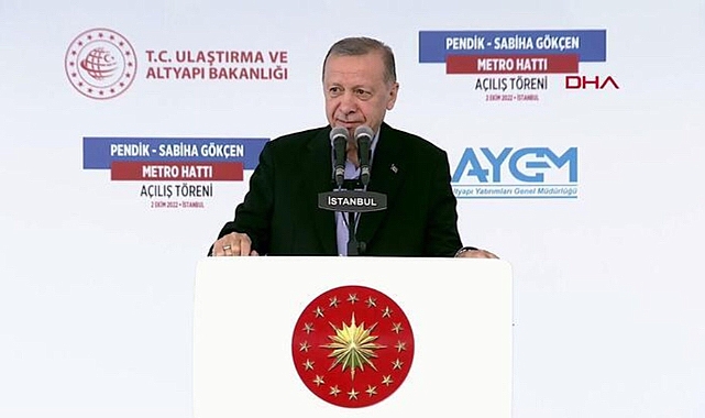 İstanbul'da metro açılışında konuşan Erdoğan: Birileri bizim yaptıklarımızı sahiplenmek istiyor