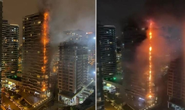 Kadıköy'de rezidansta yangın! Ekiplerin müdahalesi ile söndürüldü