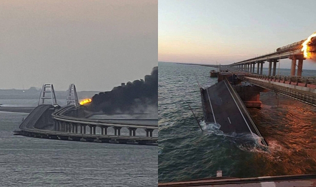 Kırım'ı Rusya'ya bağlayan Kerç Köprüsü'nde patlama
