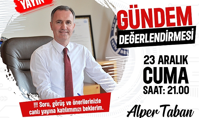 Başkan Taban canlı yayında gündemi değerlendirecek