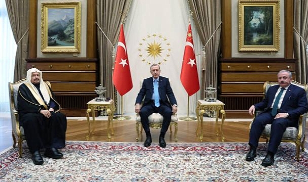 Cumhurbaşkanı Erdoğan, Suudi Arabistan Şura Meclisi Başkan Al Şeyh'i kabul etti