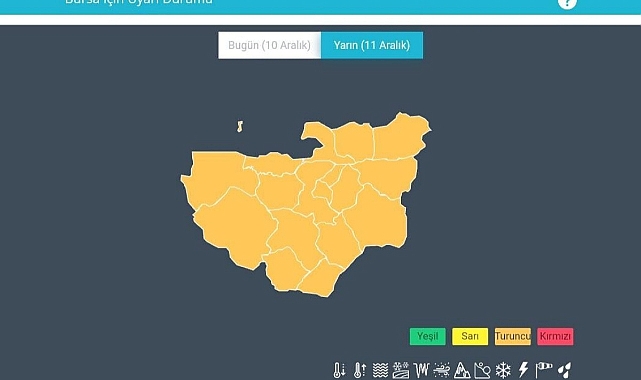 Meteorolojiden Bursa için son dakika uyarısı