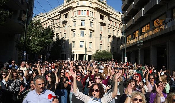Yunanistan'da hayat pahalılığına karşı eylem