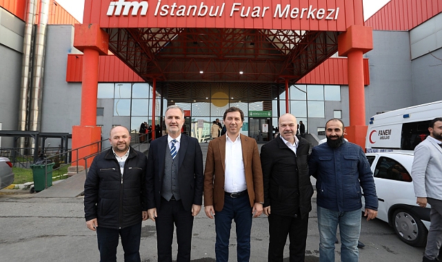 Başkan Taban fuarda İnegöllü firmaları yalnız bırakmadı