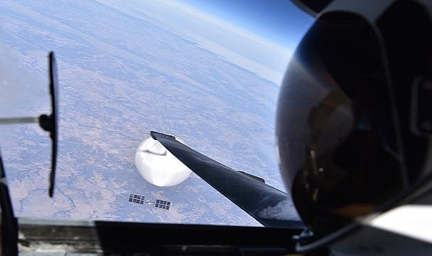 ABD pilotunun Çin 'casus balonu' üzerinde çektiği fotoğraf yayınlandı