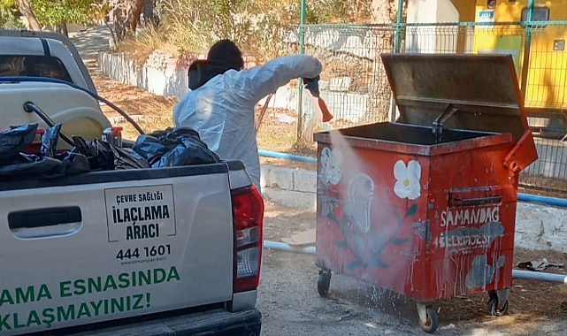 Deprem bölgesi haşere oluşumuna karşı ilaçlandı