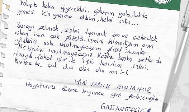 Depremzede aileden duygulandıran not: Hayatımızı düzene koyunca yine görüşeceğiz