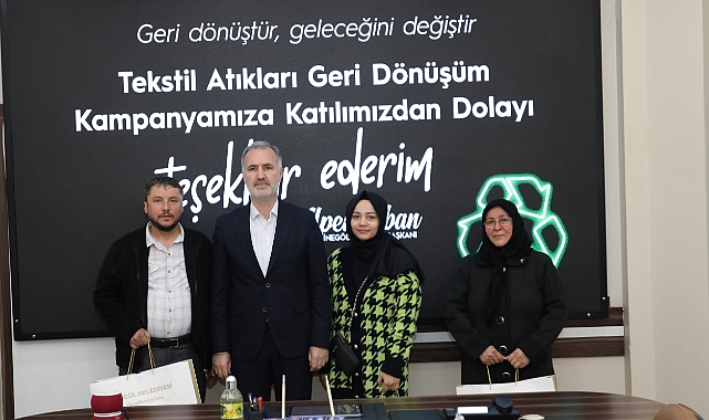 İnegöl’de Tekstil atığı toplama kampanyasının ödülleri sahiplerini buldu
