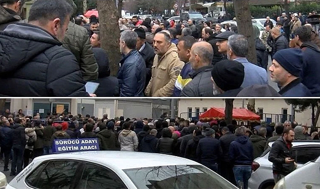SGK önünde EYT izdihamı