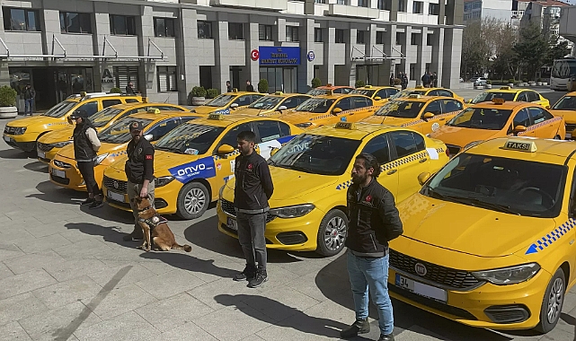 Uyuşturucu dağıtımında kullanılan taksiler İstanbul Emniyet Müdürlüğü bahçesinde sergilendi