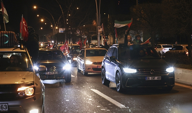 Ankara'da 500 araçla 'Kudüs'e Destek Konvoyu' düzenlendi