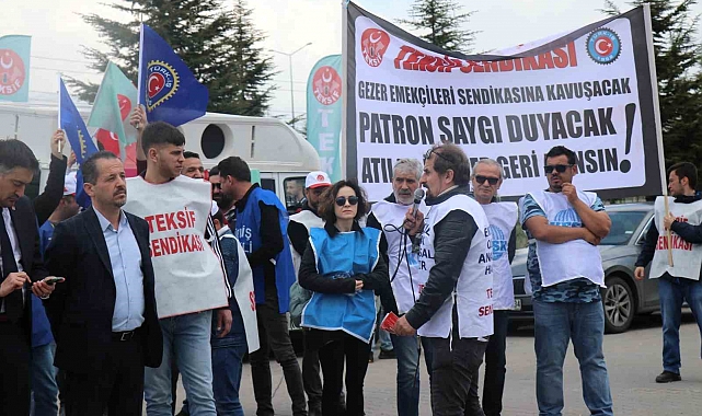 Fabrika işçileri eylemde