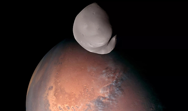 Mars'ın uydusu Deimos'un en net görüntüleri paylaşıldı