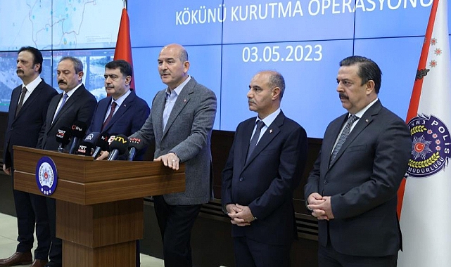 Bakan Soylu, '53. Kökünü Kurutma' operasyonunda 524 şüphelinin yakalandığını açıkladı