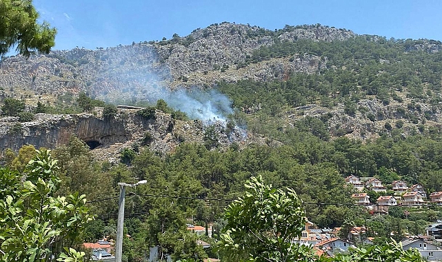 Fethiye'de orman yangını: 5 dönüm alan zarar gördü