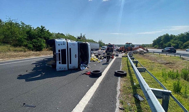 İstanbul-Edirne Otobanı trafiğe kapandı