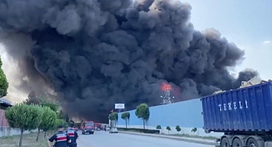 Manisa'da geri dönüşüm tesisinde korkutan yangın