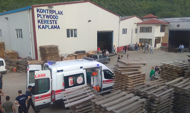 Zonguldak'ta fabrika yangını: 4 işçi dumandan etkilendi